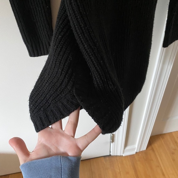 Tobi Long Sleeve Black Sweater Dress - Picture 4 of 6